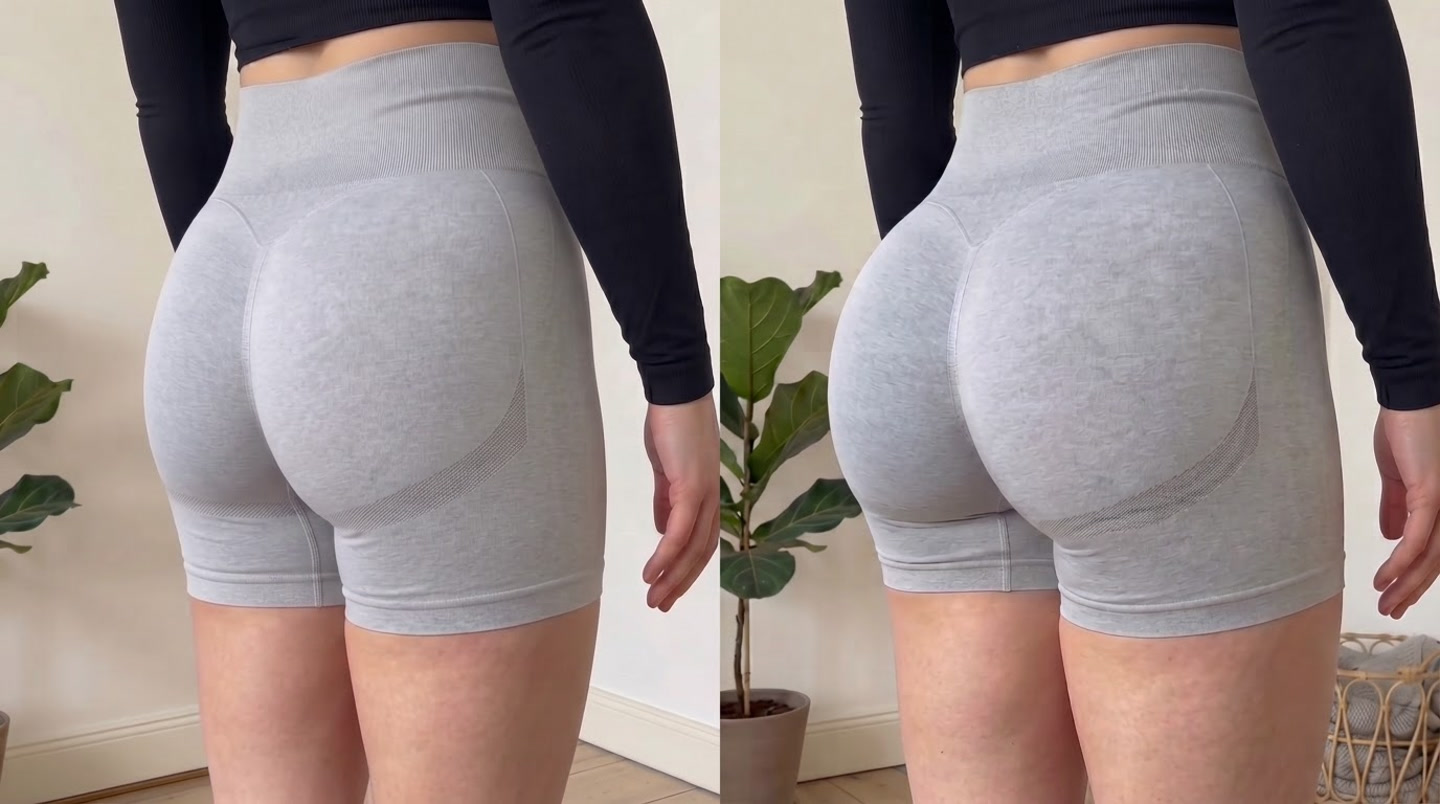Before and after glute transformation